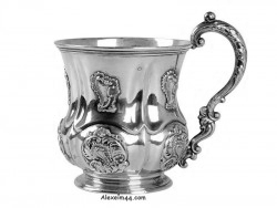 КРУЖКА СЕРЕБРЯНАЯ 1840 ГОДА, РОССИЯ